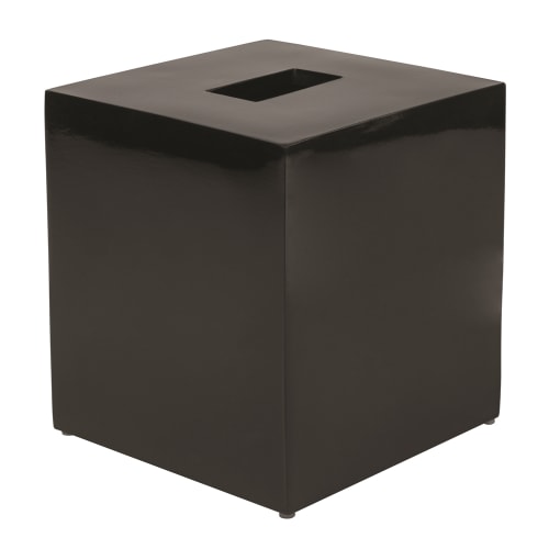 Delta Collection Boutique Tissue Box Cover, Black